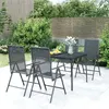 Image de vidaXL Ensemble à manger de jardin 5 pcs anthracite acier, ensemble de salle à manger, ensemble de salle à manger 3187979