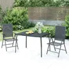 Image de vidaXL Ensemble à manger de jardin 3 pcs anthracite acier, ensemble de salle à manger, ensemble de salle à manger 3187980