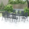 Image de vidaXL Ensemble à manger de jardin 9 pcs anthracite acier, ensemble de salle à manger, ensemble de salle à manger 3187984