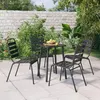 Image de vidaXL Ensemble à manger de jardin 5 pcs anthracite acier, ensemble de salle à manger, ensemble de salle à manger 3187986