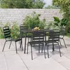 Image de vidaXL Ensemble à manger de jardin 7 pcs anthracite acier, ensemble de salle à manger, ensemble de salle à manger 3187992