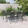 Image de vidaXL Ensemble à manger de jardin 7 pcs anthracite acier, ensemble de salle à manger, ensemble de salle à manger 3187993