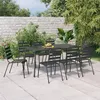 Image de vidaXL Ensemble à manger de jardin 9 pcs anthracite acier, ensemble de salle à manger, ensemble de salle à manger 3187994
