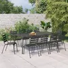 Image de vidaXL Ensemble à manger de jardin 11 pcs anthracite acier, ensemble de salle à manger, ensemble de salle à manger 3187996