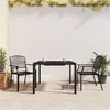 Image de vidaXL Ensemble à manger de jardin 3 pcs anthracite acier, ensemble de salle à manger, ensemble de salle à manger d'extérieur, ensemble de mobilier d'extérieur 3187999