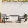 Image de vidaXL Ensemble à manger de jardin 3 pcs anthracite acier, ensemble de salle à manger, ensemble de salle à manger d'extérieur, ensemble de mobilier d'extérieur