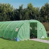 Image de vidaXL Serre avec cadre en acier vert 80 m² 20x4x2 m, polytunnel, serre à cadre froid, serre pour tomate, serre de jardin, 3188069