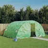 Image de vidaXL Serre avec cadre en acier vert 20 m² 5x4x2,3 m, polytunnel, serre à cadre froid, serre pour tomate, serre de jardin, 3188083