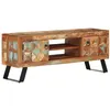 Image de vidaXL Meuble TV 112x30x45 cm bois massif de récupération, meuble de salon, banc tv, meuble hifi, meuble tv avec rangement, buffet tv, meuble média