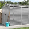 Image de vidaXL Abri de Jardin, Cabane à Outils avec Poignées, Remise à Outils avec Toit Inclinable, Abri de Rangement Patio, Gris 3188246