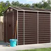 Image de Abri de jardin marron vidaXL 191x640x198 cm acier galvanisé