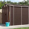 Image de Abri de jardin vidaXL marron 191x895x198 cm acier galvanisé