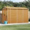 Image de vidaXL Abri de jardin marron clair 191x300x198 cm acier galvanisé, rangement de jardin, abri à outils de jardin 3188277