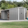 Image de vidaXL Abri de Jardin, Cabane à Outils avec Poignées, Remise à Outils avec Toit Inclinable, Abri de Rangement Terrasse, Gris 3188291