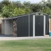 Image de vidaXL Abri de Jardin, Cabane à Outils avec Poignées, Remise à Outils avec Toit Inclinable, Abri de Rangement Patio, 3188294