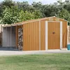 Image de vidaXL Abri de Jardin, Cabane à Outils avec Poignées, Remise à Outils avec Toit Inclinable, Abri de Rangement, Marron Clair 3188300