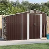 Image de vidaXL Tuinschuur 277x93x179 cm gegalvaniseerd staal bruin364520