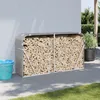 Image de Porte-bûches pour cheminée Gris clair 180 x 45 x 100 cm Acier Galvanisé