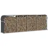Image de Support de stockage de bûches pour cheminée Anthracite 300 x 45 x 100 cm Acier Galvanisé