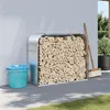 Image de vidaXL Haardhoutopslag 120x45x100 cm gegalvaniseerd staal zilverkleur364593