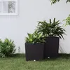 Image de Jardinière et intérieur amovible marron 21 32 L rotin PP
