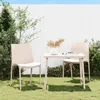 Image de Lot de 2 chaise vidaxl exterieur empilable non pliable H. 80 cm en polypropylene beige