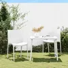 Image de Lot de 2 chaise vidaxl H. 80 cm empilable non pliable en polypropylene exterieur blanc