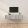 Image de vidaXL Meubles TV Muraux 2 pcs, Armoires de Télévision avec Porte, Armoires Suspendues, Meubles de Rangement Salon Salle de Séjour, Moderne, Sonoma Gris 3188356