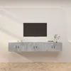 Image de vidaXL Meubles TV Muraux 3 pcs, Armoires de Télévision avec Porte, Armoires Suspendues, Meubles de Rangement Salon Salle de Séjour, Moderne, Gris Béton