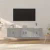 Image de vidaXL Ensemble de Meubles TV 3 pcs, Armoires de Télévision avec Portes, Meubles Télé Salon Salle de Séjour, Moderne, Sonoma Gris Bois d'Ingénierie