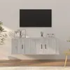 Image de vidaXL Ensemble de Meubles TV 2 pcs, Armoires de Télévision avec Portes, Meubles Télé Salon Salle de Séjour, Moderne, Sonoma Gris Bois d'Ingénierie