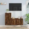 Image de vidaXL 2-delige Tv-meubelset bewerkt hout gerookt eikenkleurig3188475