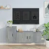 Image de vidaXL Ensemble de Meubles TV 2 pcs, Armoires de Télévision Murales, Meubles Télé Salon Salle de Séjour, Moderne, Gris Béton Bois d'Ingénierie 3188482