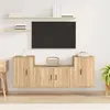 Image de vidaXL Ensemble de Meubles TV 3 pcs, Armoires de Télévision Murales, Meubles Télé Salon Salle de Séjour, Moderne, Chêne Sonoma Bois d'Ingénierie