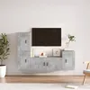 Image de vidaXL Ensemble de Meubles TV 4 pcs, Armoires de Télévision Murales, Meubles Télé Salon Salle de Séjour Intérieur, Gris Béton Bois d'Ingénierie