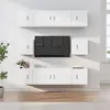 Image de vidaXL Ensemble de meubles TV 8 pcs Blanc Bois d'ingénierie