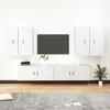 Image de vidaXL Ensemble de Meubles TV 6 pcs, Armoires de Télévision Murales, Meubles Télé Salon Salle de Séjour Intérieur, Blanc Bois d'Ingénierie