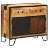 Image de vidaXL Dressoir 80x31x66 cm massief ruw mangohout en metaal355843