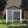 Image de vidaXL Niche pour Chien avec Cour, Abri pour Chien avec Toit, Cage pour Animaux de Compagnie, Maison d’Extérieur Patio, 172351