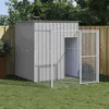 Image de vidaXL Niche pour chien avec cour gris clair 165x251x181 cm, cage pour chien, abri pour chien, maison pour animaux 172366