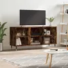 Image de vidaXL Meuble TV, Armoire de Télévision avec 6 Compartiments et Pieds, Meuble Télé avec Rangement Salon Salle de Séjour, Chêne Fumé Bois d'Ingénierie
