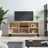 Image de vidaXL Meuble TV, Armoire de Télévision avec 6 Compartiments et Pieds, Meuble Télé avec Rangement Salon Salle de Séjour, Chêne Sonoma Bois d'Ingénierie