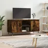 Image de vidaXL Meuble TV chêne fumé 104x35x50 cm bois d'ingénierie827009