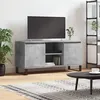 Image de vidaXL Meuble TV, Armoire de Télévision avec 4 Compartiments et Pieds, Meuble Télé avec Rangement Salon Salle de Séjour, Gris Béton Bois d'Ingénierie