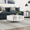 Image de vidaXL Table basse blanc 60x60x30 cm bois d'ingénierie827036