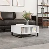 Image de vidaXL Table basse blanc 60x60x30 cm bois d'ingénierie827044