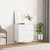 Image de vidaXL Buffet, Armoire Latérale, Commode avec Pieds, Meuble de Rangement, Organisateur de Salon Salle de Séjour, Blanc Bois d'Ingénierie