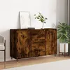 Image de vidaXL Buffet chêne fumé 104x35x70 cm bois d'ingénierie827201
