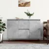 Image de Buffet gris béton 104x35x70 cm bois d ingénierie
