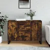 Image de vidaXL Buffet chêne fumé 104x35x70 cm bois d'ingénierie827217